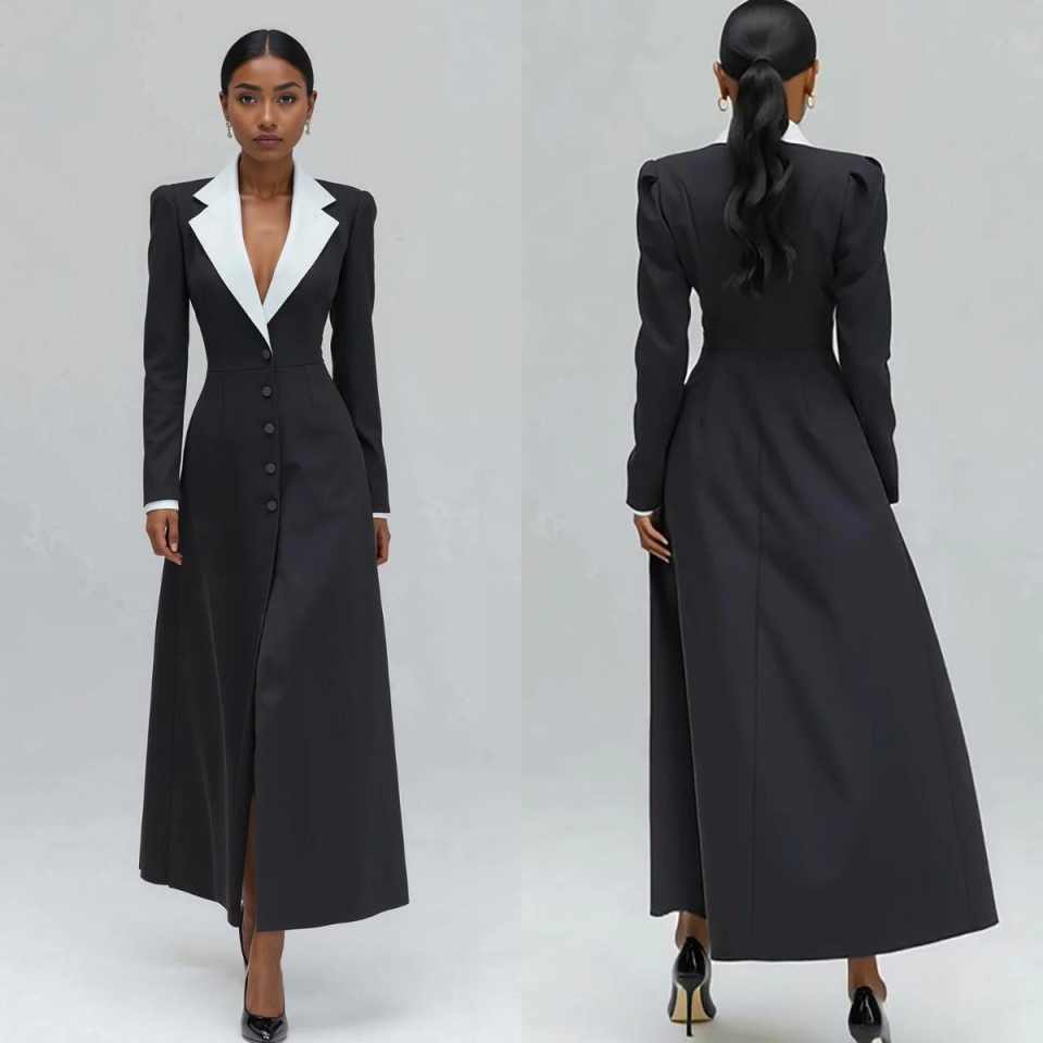 Women'S Formal Wear For Wedding Guest - Jaket Blazer Panjang Wanita A Line