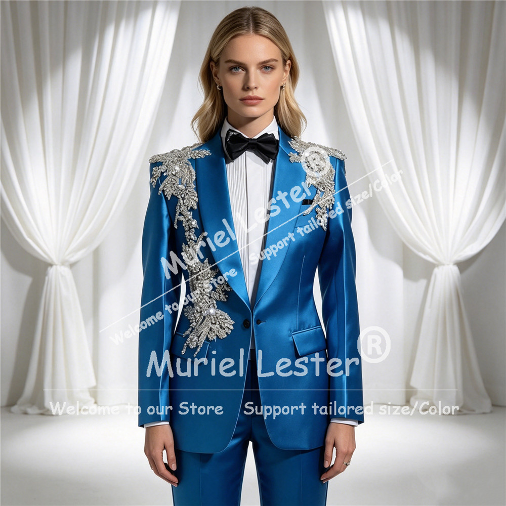 Women'S Formal Dinner Wear - Gaun Ibu Pengantin Eksklusif dengan Aplikasi