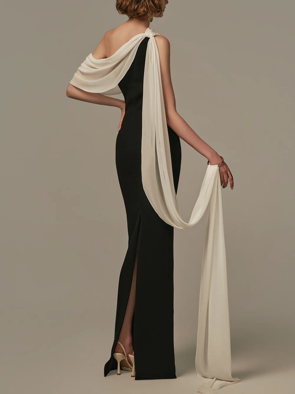 Gaun Malam Dua Warna Elegan Se - Formal Gala Wear Women ulasan dan harga