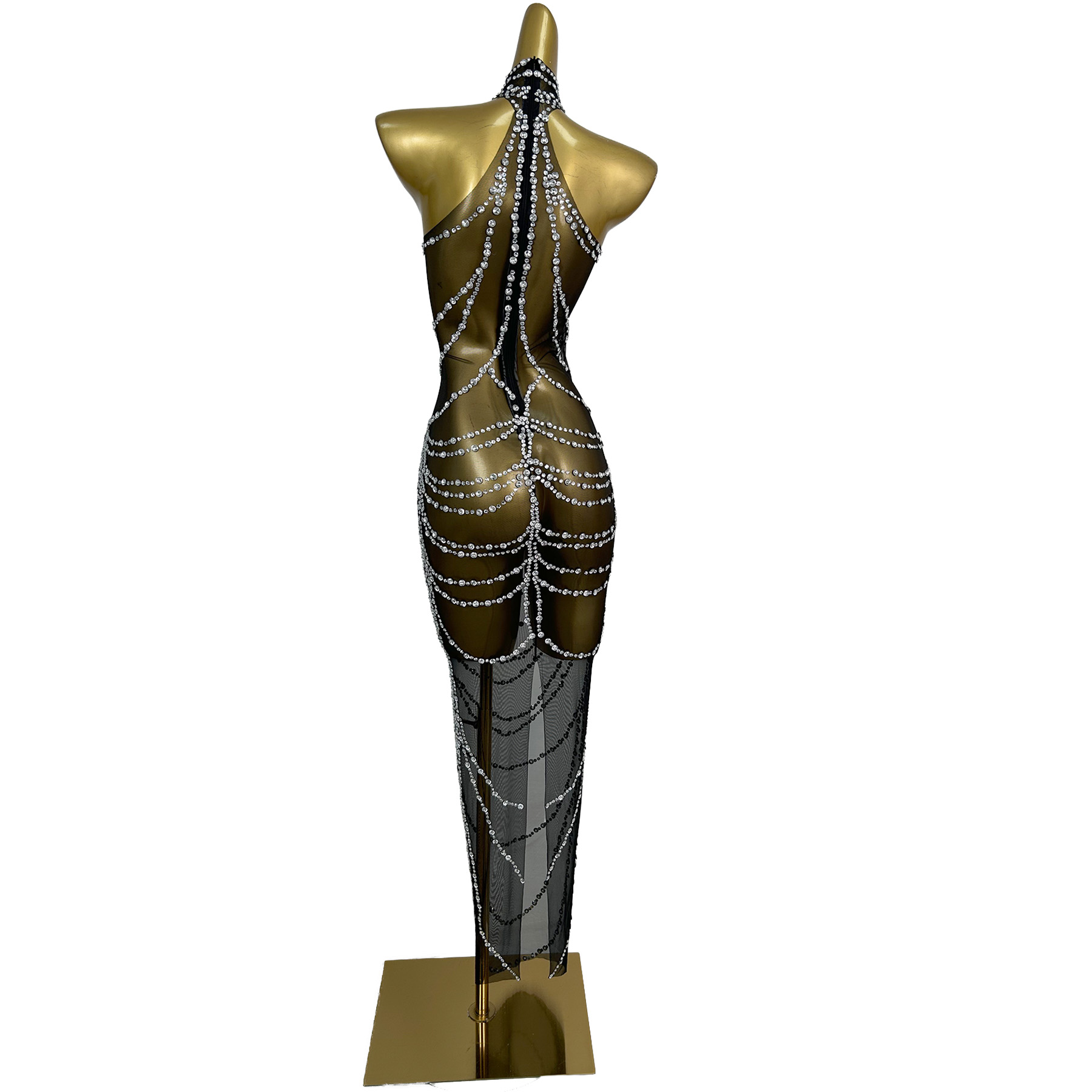 Gaun panjang transparan tanpa  - Women'S Formal Dinner Wear ulasan dan harga