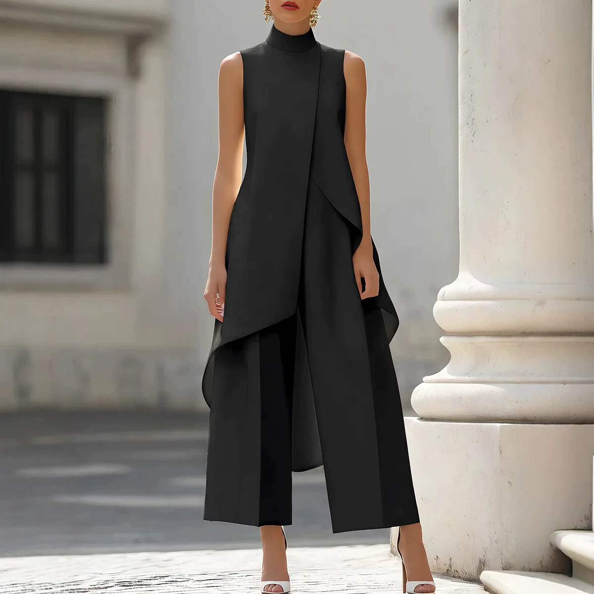 Setelan Wanita Berkerah Tinggi - Women'S Formal Wear Pants ulasan dan harga