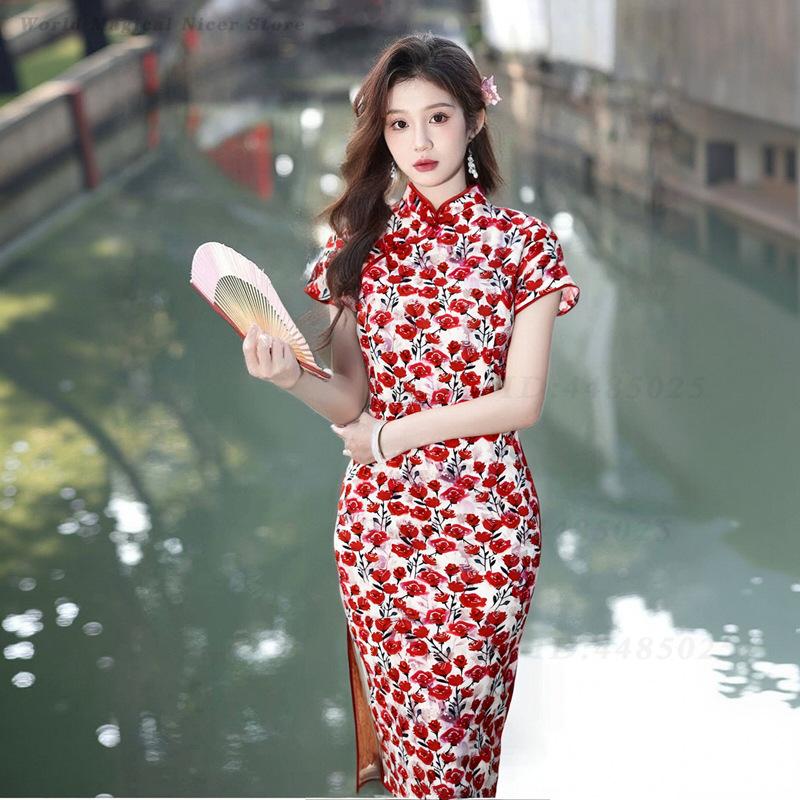 Gaun Qipao Vintage Cina Modifi - Young Women'S Formal Wear ulasan dan harga