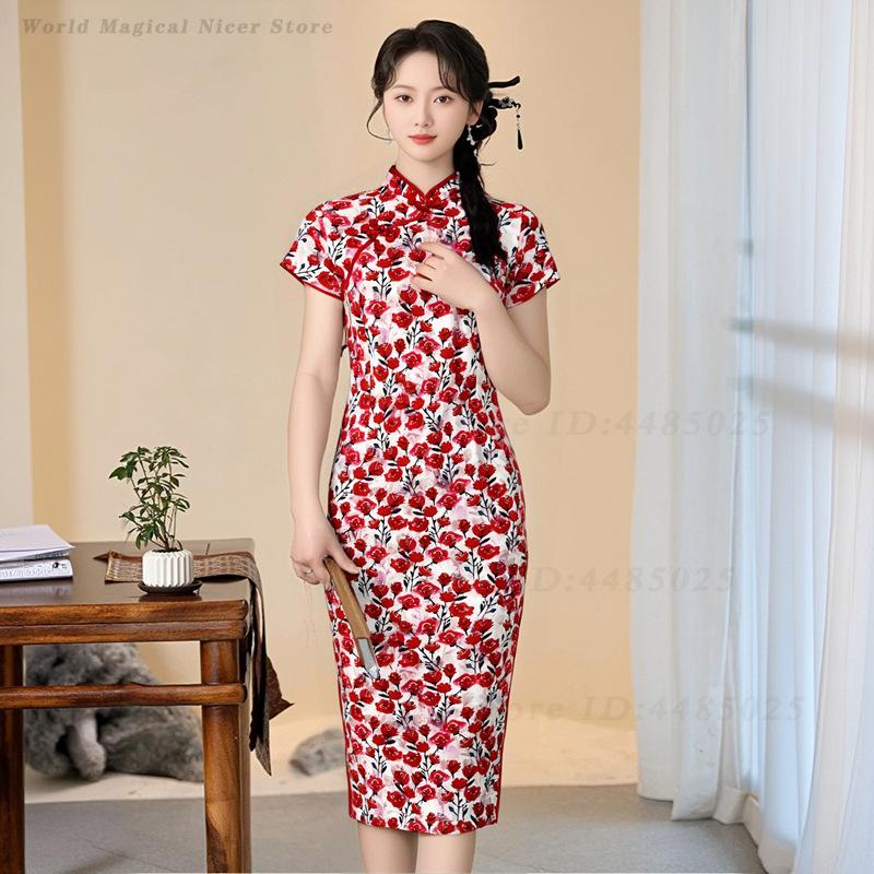 Gaun Qipao Vintage Cina Modifi - Young Women'S Formal Wear ulasan dan harga