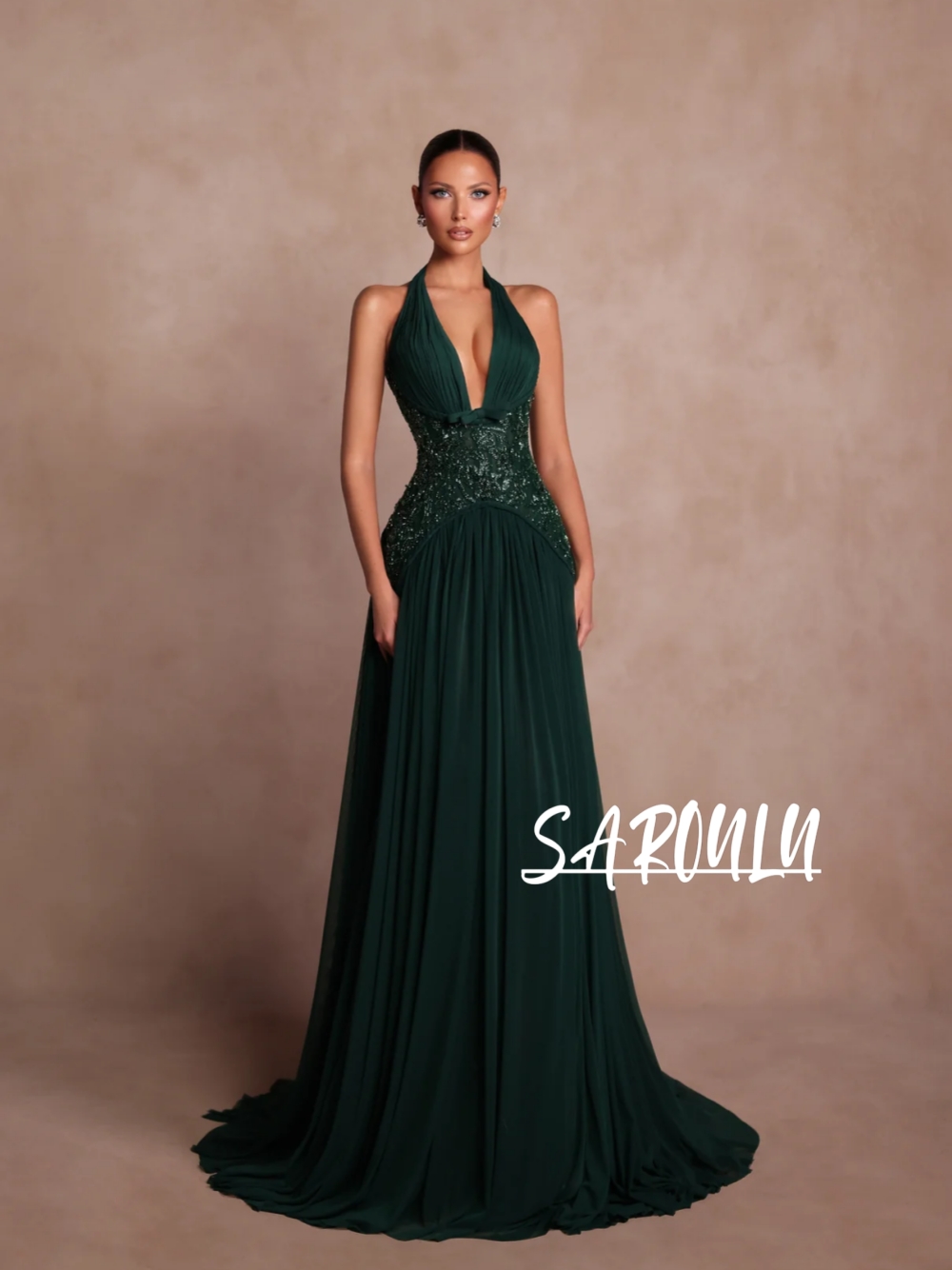 Gaun Malam Hijau Ukuran Besar  - Formal Gala Wear Women ulasan dan harga