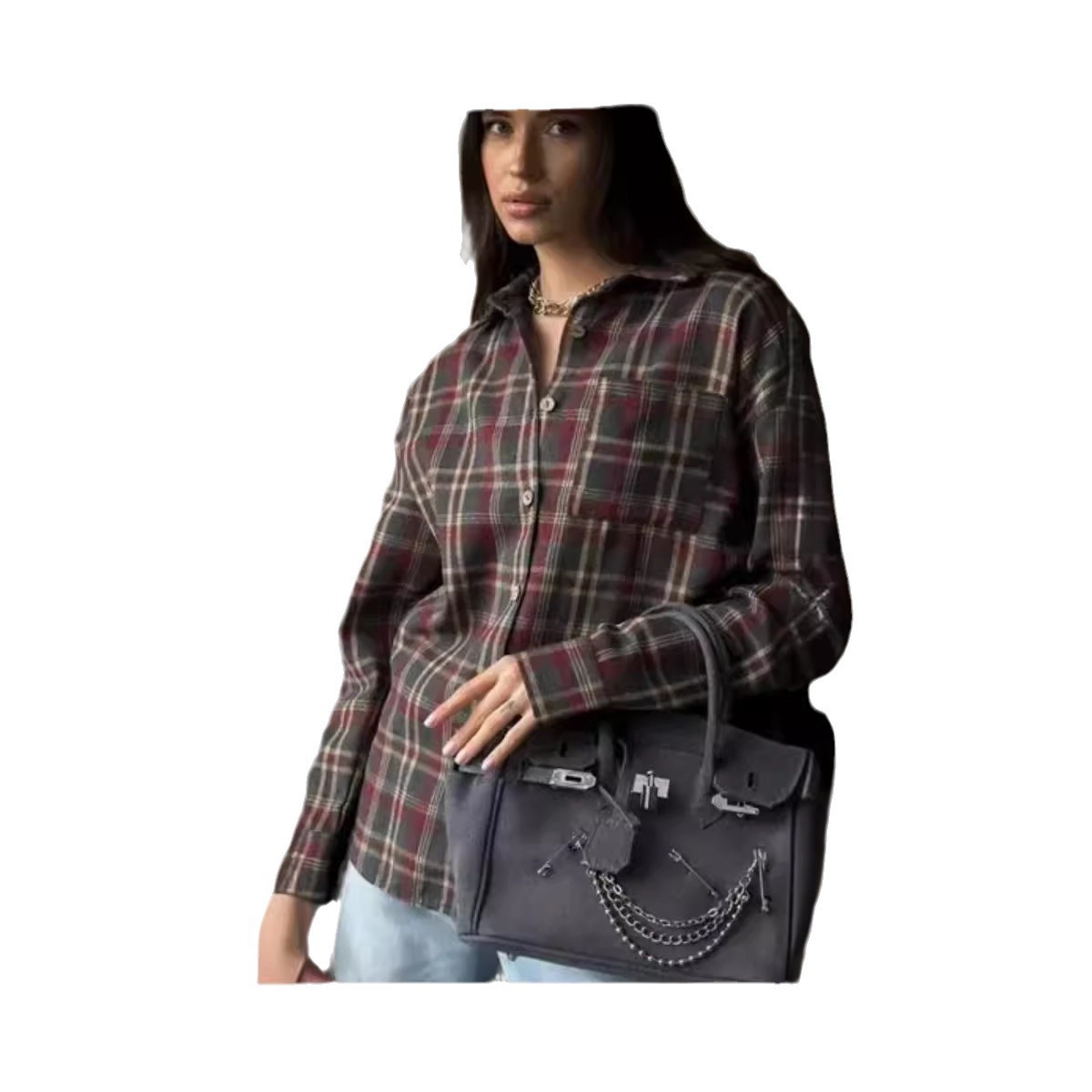 Blus Wanita Kotak-kotak Longga - Women'S Formal Wear Suits ulasan dan harga