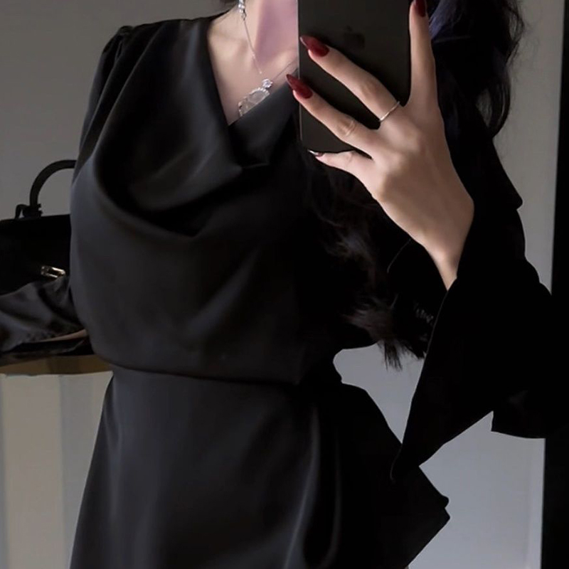 Kemeja lengan panjang satin wa - Women'S Formal Wear Suits ulasan dan harga