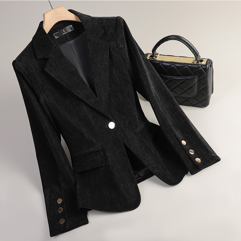 Blazer Beludru Emas Kuning Wan - Formal Attire Woman ulasan dan harga