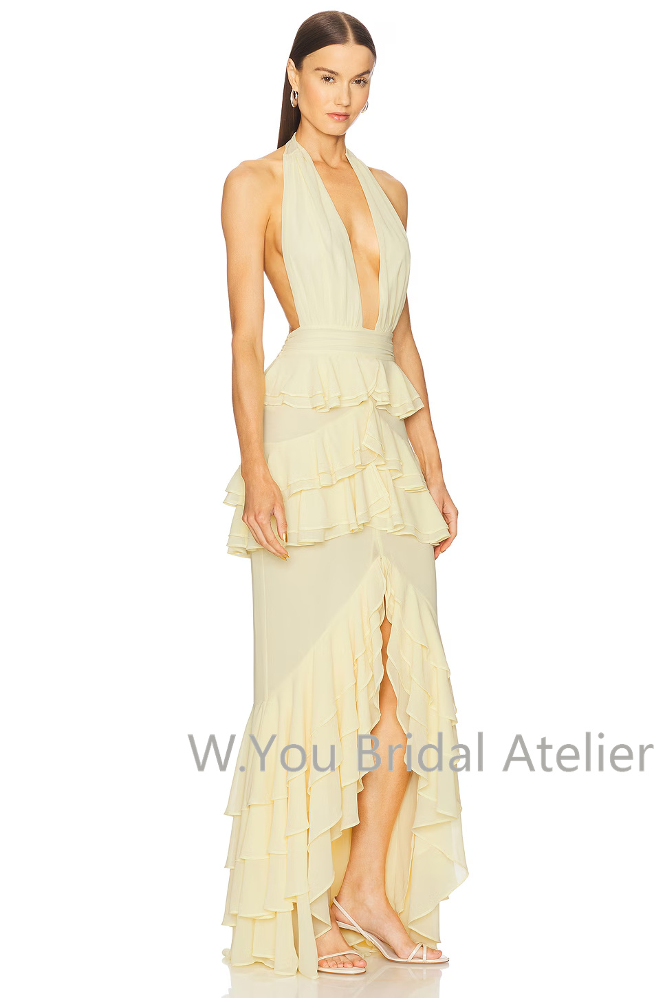 Gaun Malam Maxi dengan Kerah V - Women'S Formal Wear For Wedding Guest ulasan dan harga