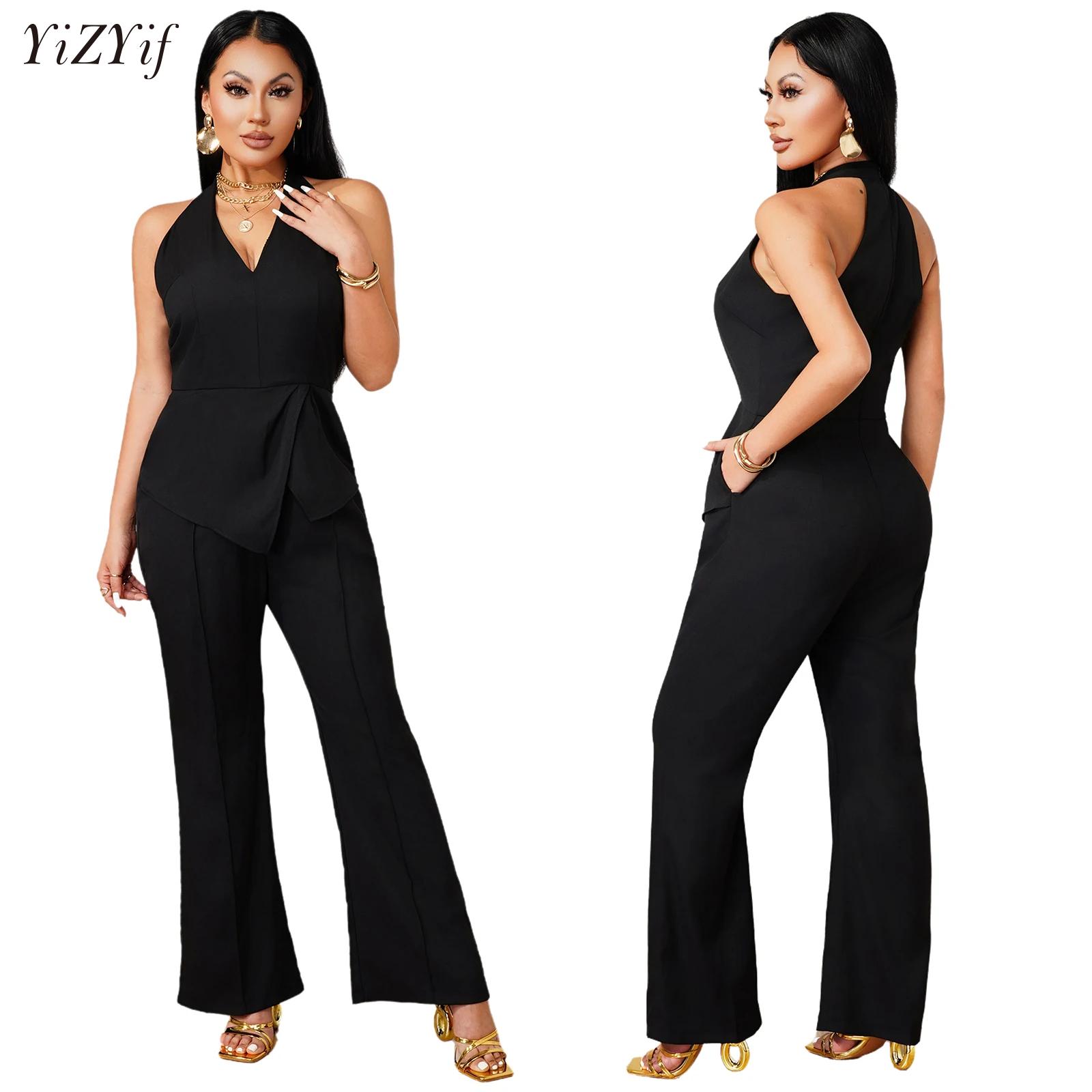 Jumpsuit Tanpa Lengan Berkerah - Women'S Formal Wear Pants ulasan dan harga