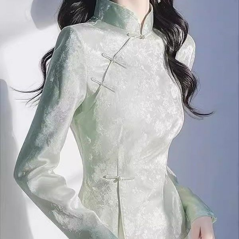 Kemeja Satin Ungu Musim Semi 2 - Women'S Formal Wear Suits ulasan dan harga