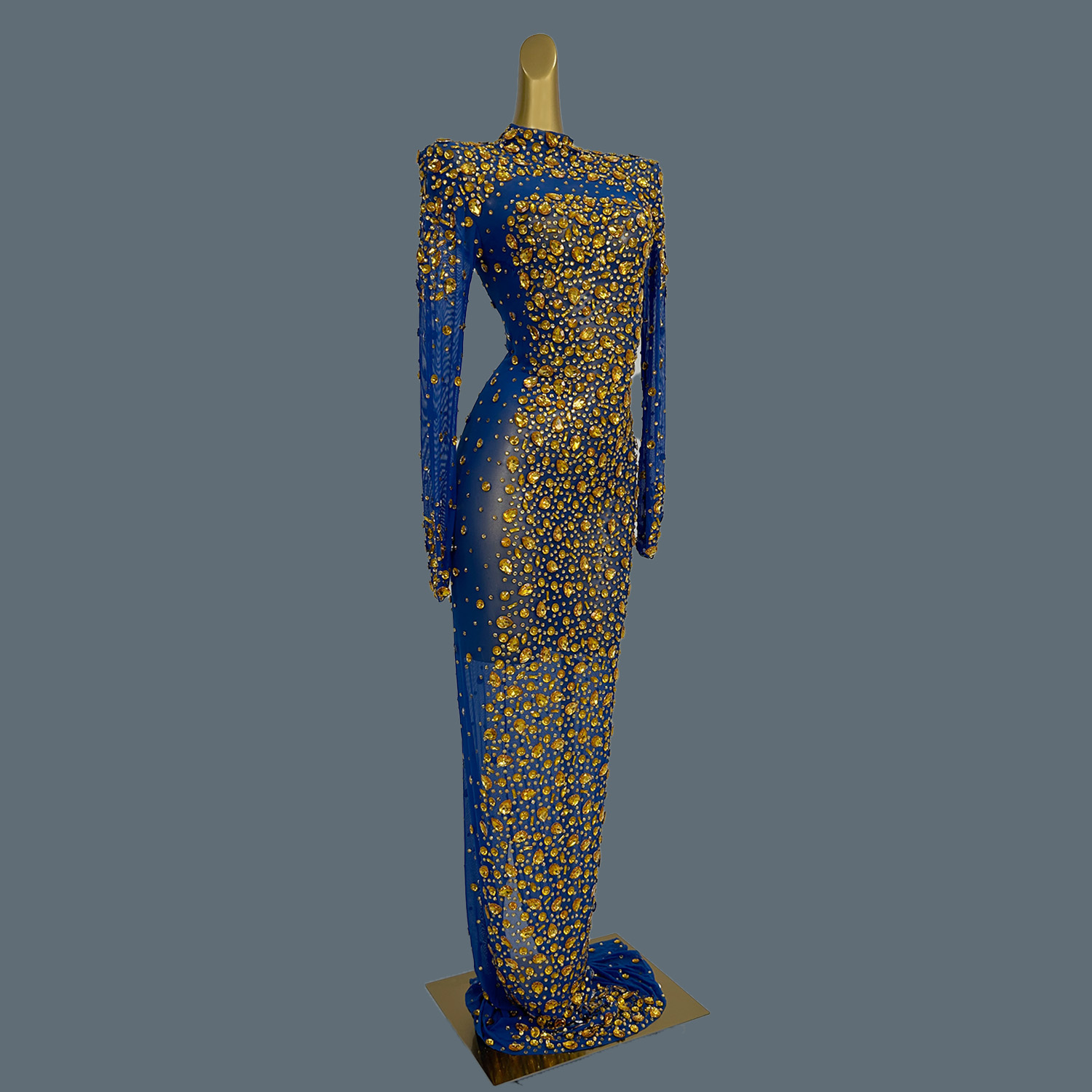 Gaun Maxi Jaring Transparan El - Women'S Formal Dinner Wear ulasan dan harga