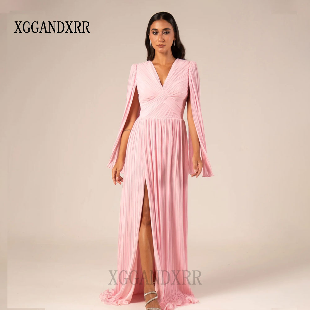 Gaun Prom A-Line Pink Kustom 2 - Formal Gala Wear Women ulasan dan harga