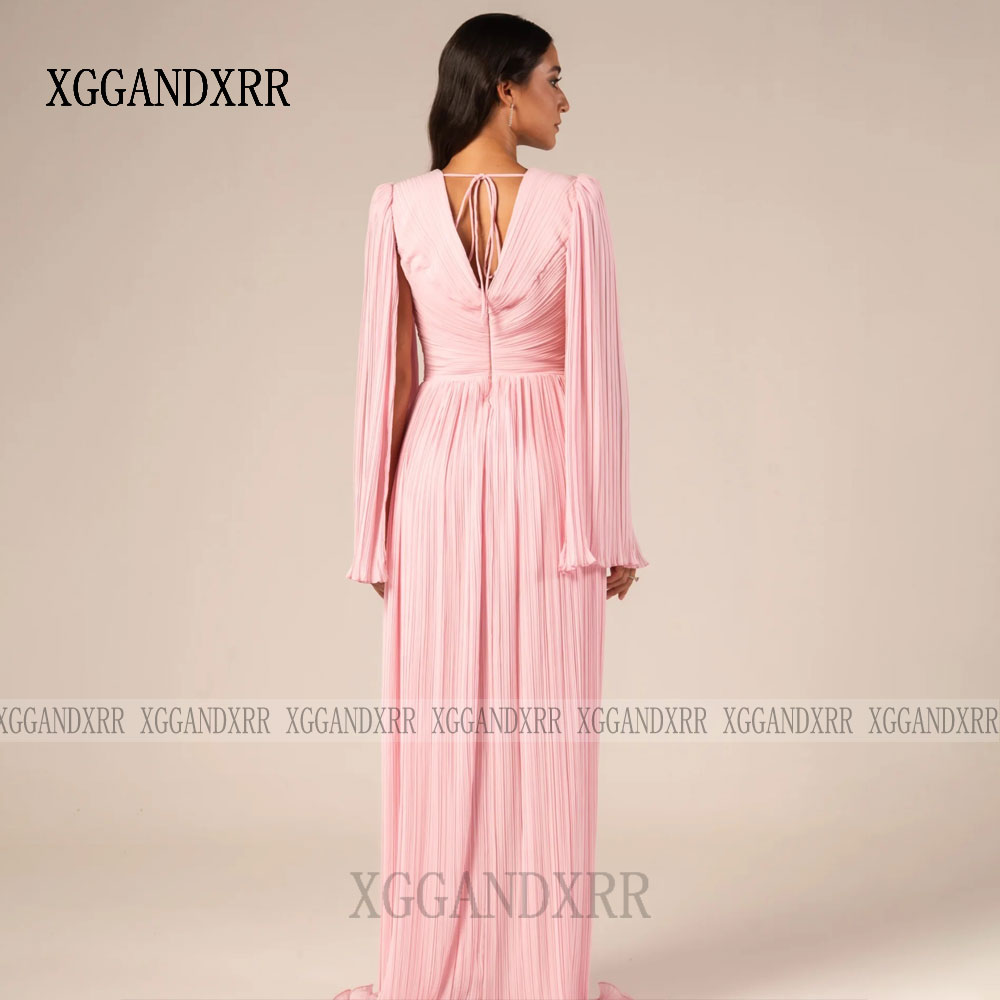 Gaun Prom A-Line Pink Kustom 2 - Formal Gala Wear Women ulasan dan harga