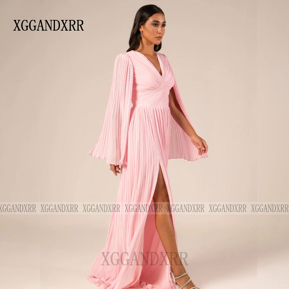 Gaun Prom A-Line Pink Kustom 2 - Formal Gala Wear Women ulasan dan harga