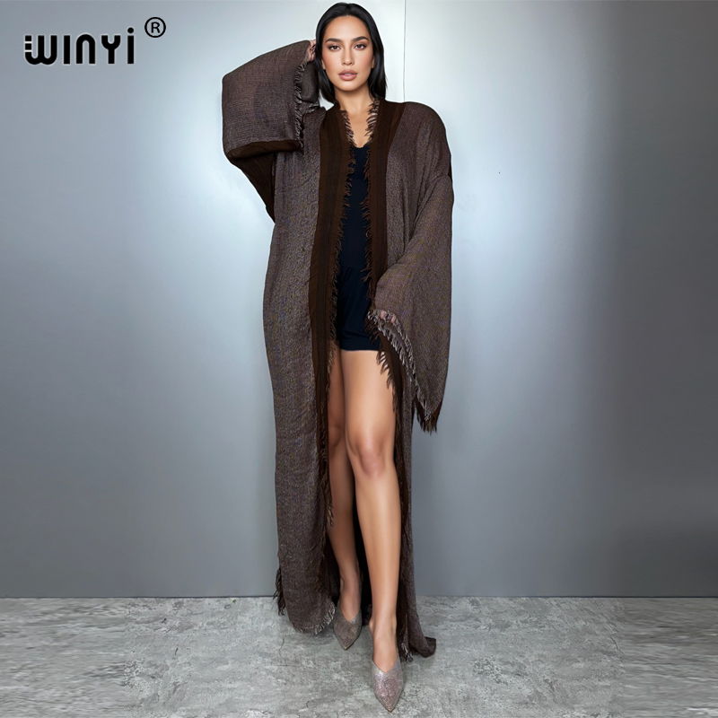 WINYI Kimono Retro Maxi Cardig - Young Women'S Formal Wear ulasan dan harga