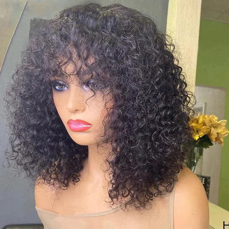Wig Bob Pendek Jerry Curly Wat - Formal Wear Hairstyles For Women ulasan dan harga