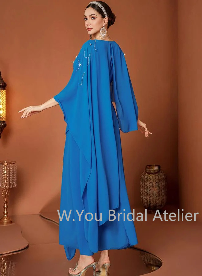 Gaun Malam Mewah V-neck Lengan - Women'S Formal Wear For Wedding Guest ulasan dan harga
